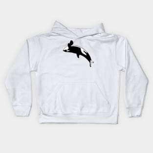 Orca graphic killer whale jumping Kids Hoodie